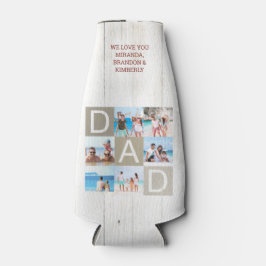 Porta-garrafa A Colagem de Fotos do Pai Rustic Pode Resfriar