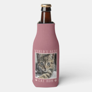Porta-garrafa A melhor pata de gato do mundo imprime cor-de-rosa