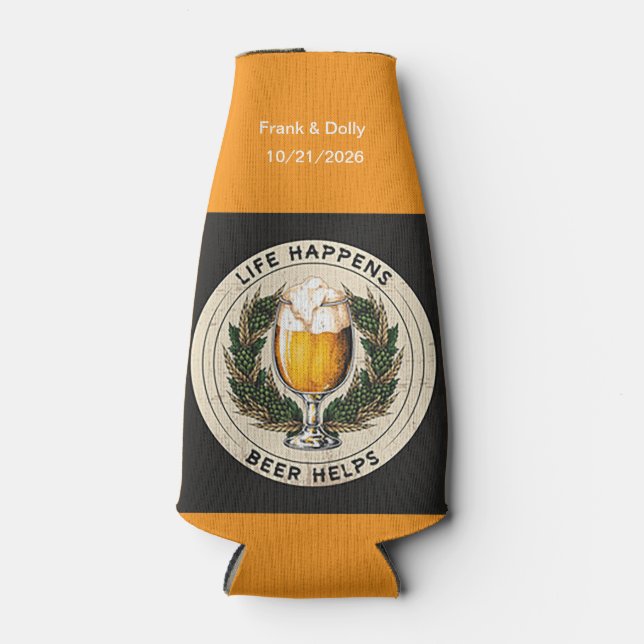 Porta-garrafa A Vida Acontece Com O Fresco Do Frasco (Frente)