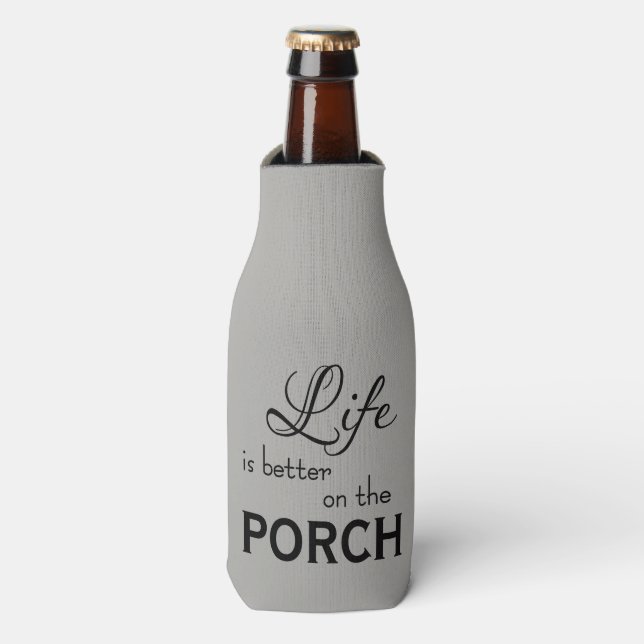 PORTA-GARRAFA A VIDA CHIQUE É MELHOR NO PORCH | (Frente da Garrafa)