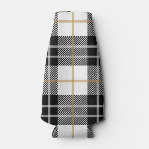 Porta-garrafa A Xadrez Preta e Branca Personalizada pode resfria