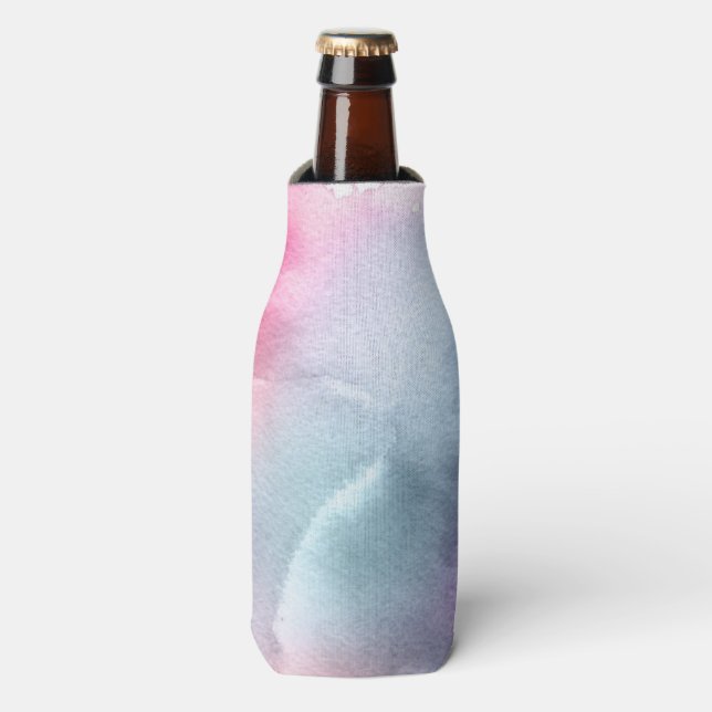 Porta-garrafa Abstrato d aquarela pintada manualmente 10 (Frente da Garrafa)