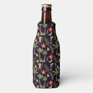 Porta-garrafa Animais tropicais, sem descontinuidades, macacos e