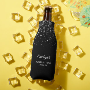 Porta-garrafa Aniversário de 40 anos de preto brilhante