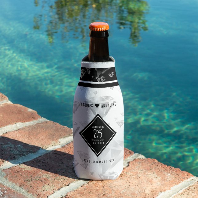 Porta-garrafa Aniversário de Casamento de Diamante Elegante 75 (Piscina in situ)
