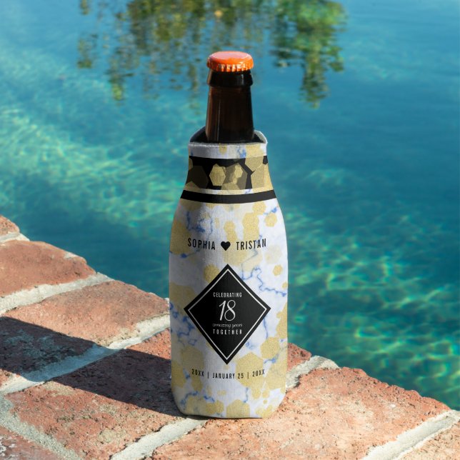 Porta-garrafa Aniversário de Casamento de Porcelana 18 (Piscina in situ)