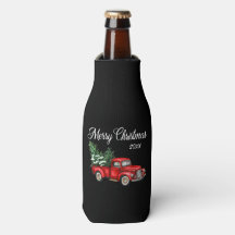 Ano de Natal - Vintage Red Truck Black