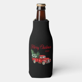 Porta-garrafa Ano de Natal - Vintage Red Truck Black