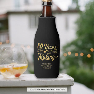 Porta-garrafa Anos de Reporte de Aniversário de 80 no Nome do Fa