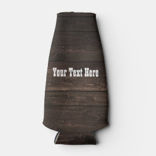 Porta-garrafa Aparência Ocidental Rústica de Madeira Escura