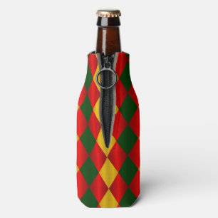 Porta-garrafa Arlequin-Red-Green-Dourado-BOTTLE
