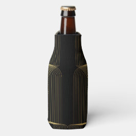 Porta-garrafa Arte Dourada, preta, elegante, legal, única linha 