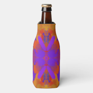 Porta-garrafa Arte Gráfica Abstrata Laranja Roxo E Vermelho Desi