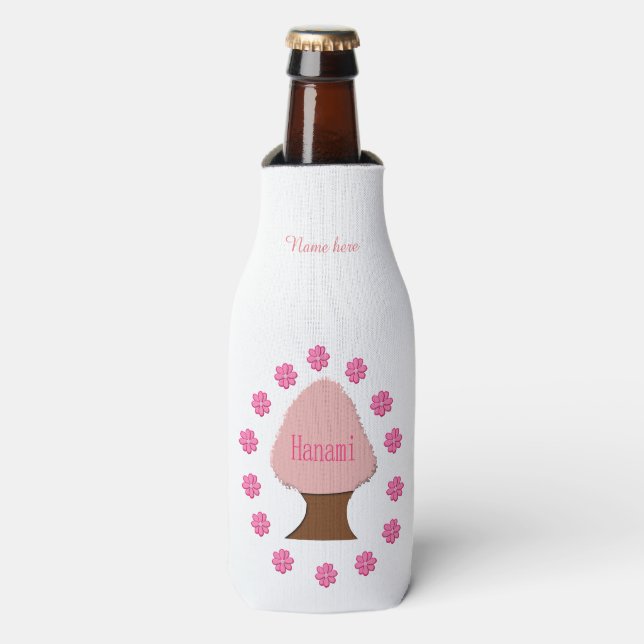 Porta-garrafa Árvore de Cereja Japonesa Hanami Personalizada (Frente da Garrafa)