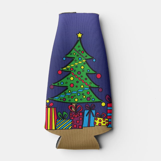 Porta-garrafa árvore de Natal (Frente)