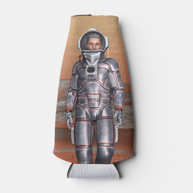 Porta-garrafa Astronauta Explorador de Marte em Planeta Alien (Frente)