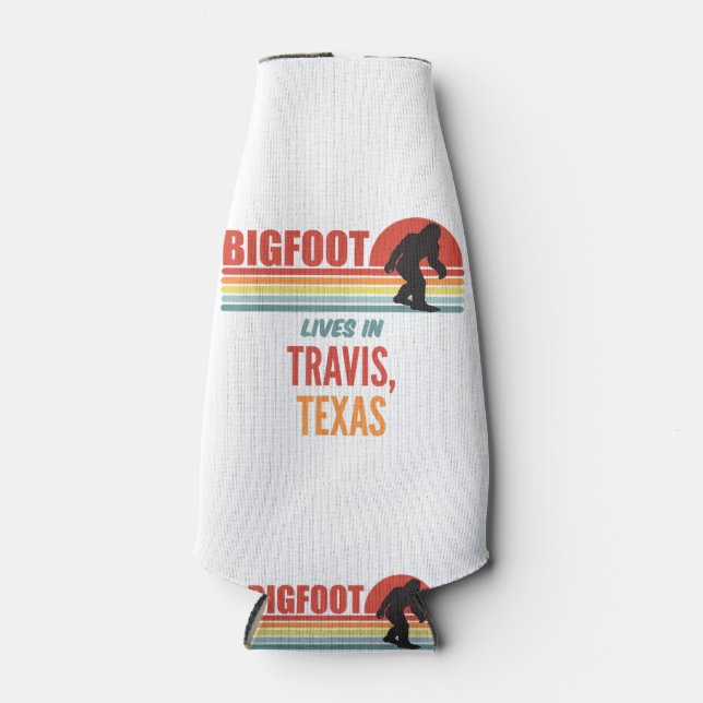 Porta-garrafa Avistamento de Bigfoot em Travis Texas  (Frente)