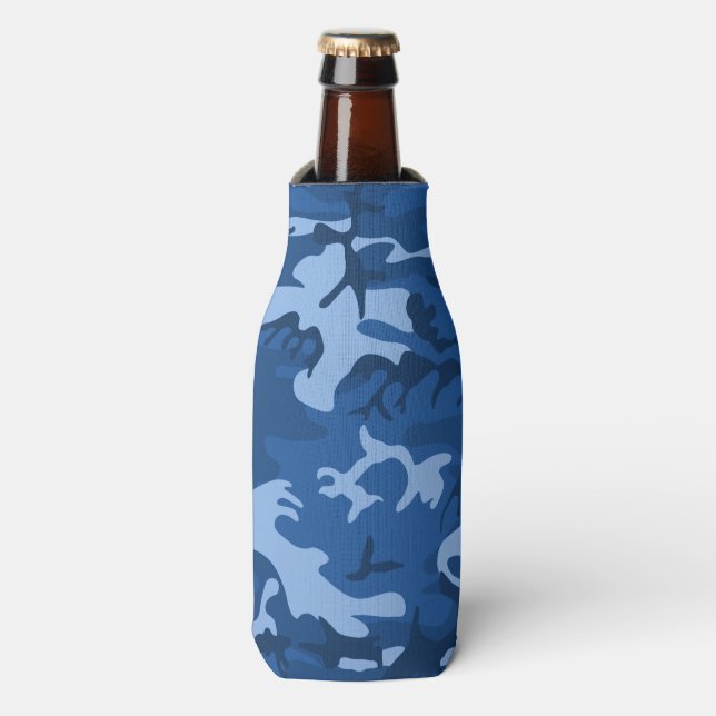 Porta-garrafa Azul Camuflado (Frente da Garrafa)