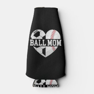 Porta-garrafa Ball Mãe Camisa Coração Engraçado Baseball Soccer