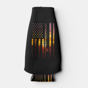 Porta-garrafa Bandeira Americana Peixe Pescador Pescador Engraça