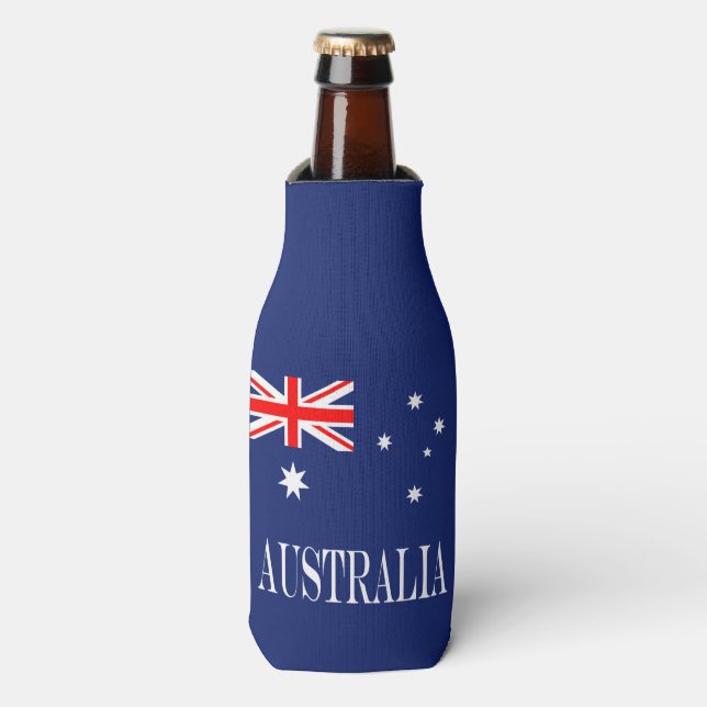 Porta-garrafa Bandeira da Austrália (Frente da Garrafa)