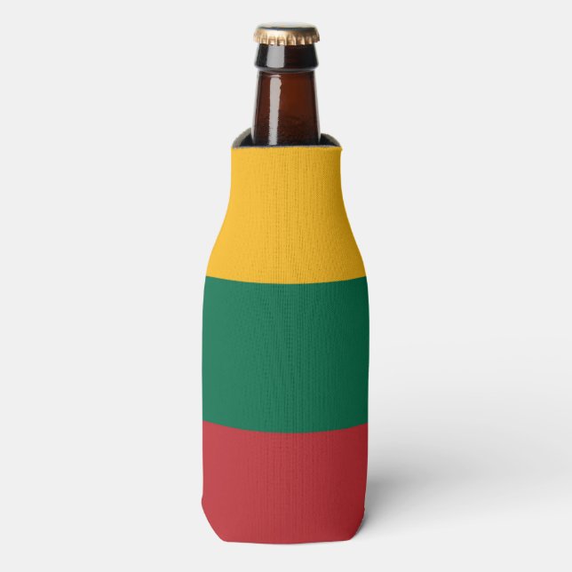 Porta-garrafa Bandeira da Lituânia (Frente da Garrafa)