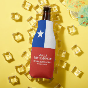 Porta-garrafa Bandeira do Chile no Dia da Independência das Ilha