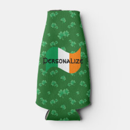 Porta-garrafa Bandeira Irlandesa com Shamrocks