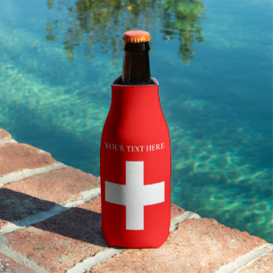 Porta-garrafa Bandeira personalizada da Suíça Schweiz Suíça Euro