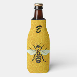 Porta-garrafa Bee Honeycomb Monograma Abelhas de mel