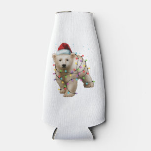 Porta-garrafa Belo Urso Polar Dava Um Feriado De Natal Engraçad