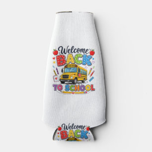 Porta-garrafa Bem-vindo de Volta ao Ônibus Escolar Camisetas Pri