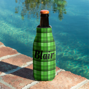 Porta-garrafa "Blair" Significa Nome No Tartan Verde, Fresco De