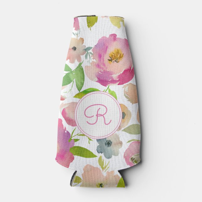 Porta-garrafa Boho Pastel Watercolor (Frente)