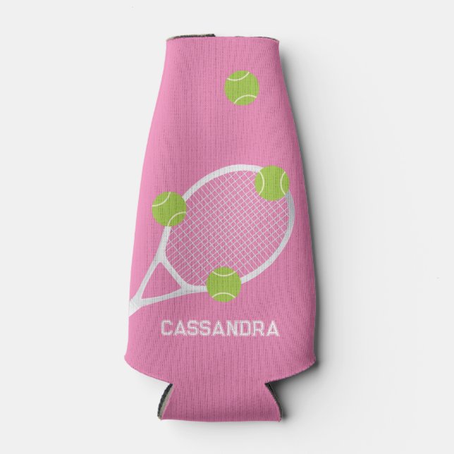 Porta-garrafa Bola de Tênis rosa personalizada (Frente)