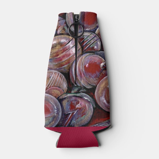 Porta-garrafa Bolas de Natal Vermelhas (atrás)