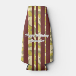 Porta-garrafa Bold Abstract Stripes Pattern Any Age Birthday 