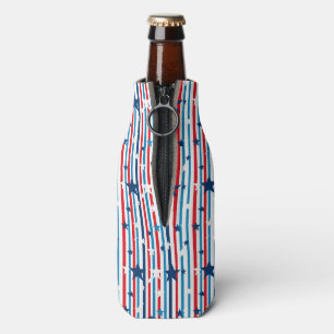 Porta-garrafa Bold Patriotic Stripes & Estrelas Design