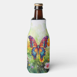 Porta-garrafa Borboleta Azul Laranja Asas