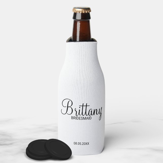 Porta-garrafa Brancas Personalizadas Modernas de Preto e Branco (Criador carregado)