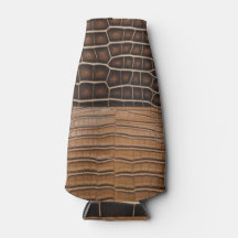 Brown Faux Alligator Leather