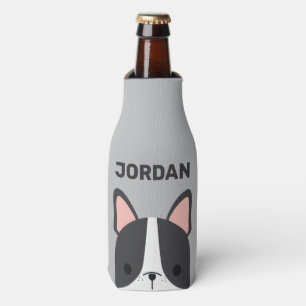 Porta-garrafa Bulldog Francês Fofo com Nome Personalizado