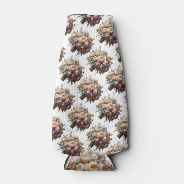 Porta-garrafa Buquê de Peonies, Citrine e Topaz (Frente)