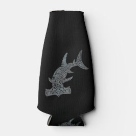 Porta-garrafa Cabeça de Hammerhead Tribal na Fria Negra