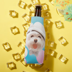 Porta-garrafa Cachorro do Céu Sonhador: Bichon Sorridente com Ch