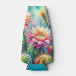 Porta-garrafa Cactos Suculentos de Flutuação de Aquarelas