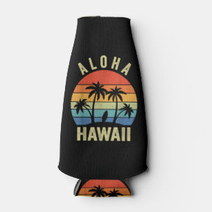 Porta-garrafa Camisa da Ilha Havaiana Aloha Havaí Praia de Surf