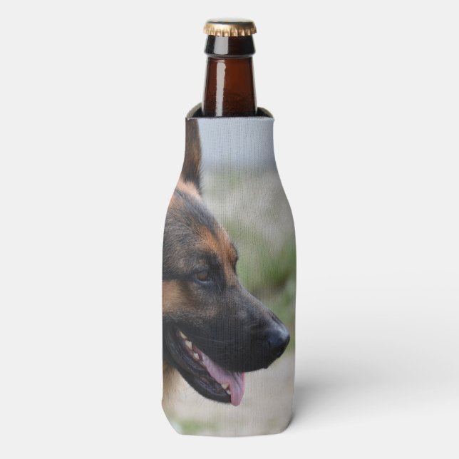 Porta-garrafa Cão German shepherd doce (Frente da Garrafa)
