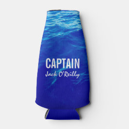 Porta-garrafa Capitão de Barco de Pesca Personalizado de Foto Az