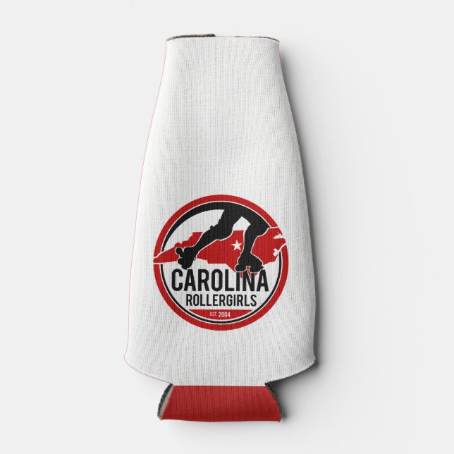 Porta-garrafa Carolina Rollergirls garrafa koozie (Frente)